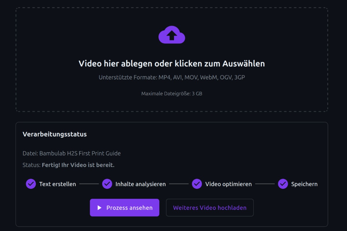 Upload & Auto-Dokumentation